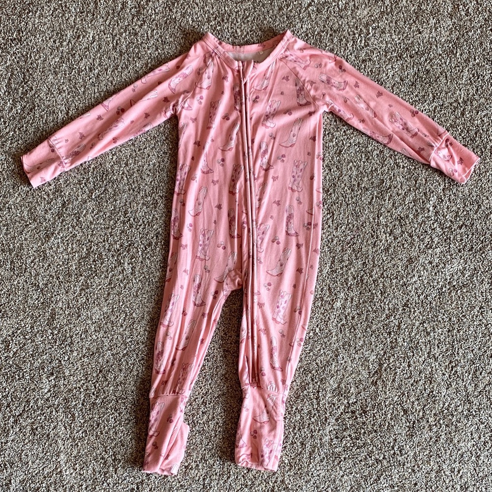 Pink Girls' Footless Zipper Pajamas - Soft Cozy Sleepwear